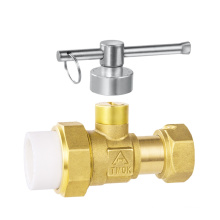 brass used in front water meter lockable active joint plastic joint ball valve